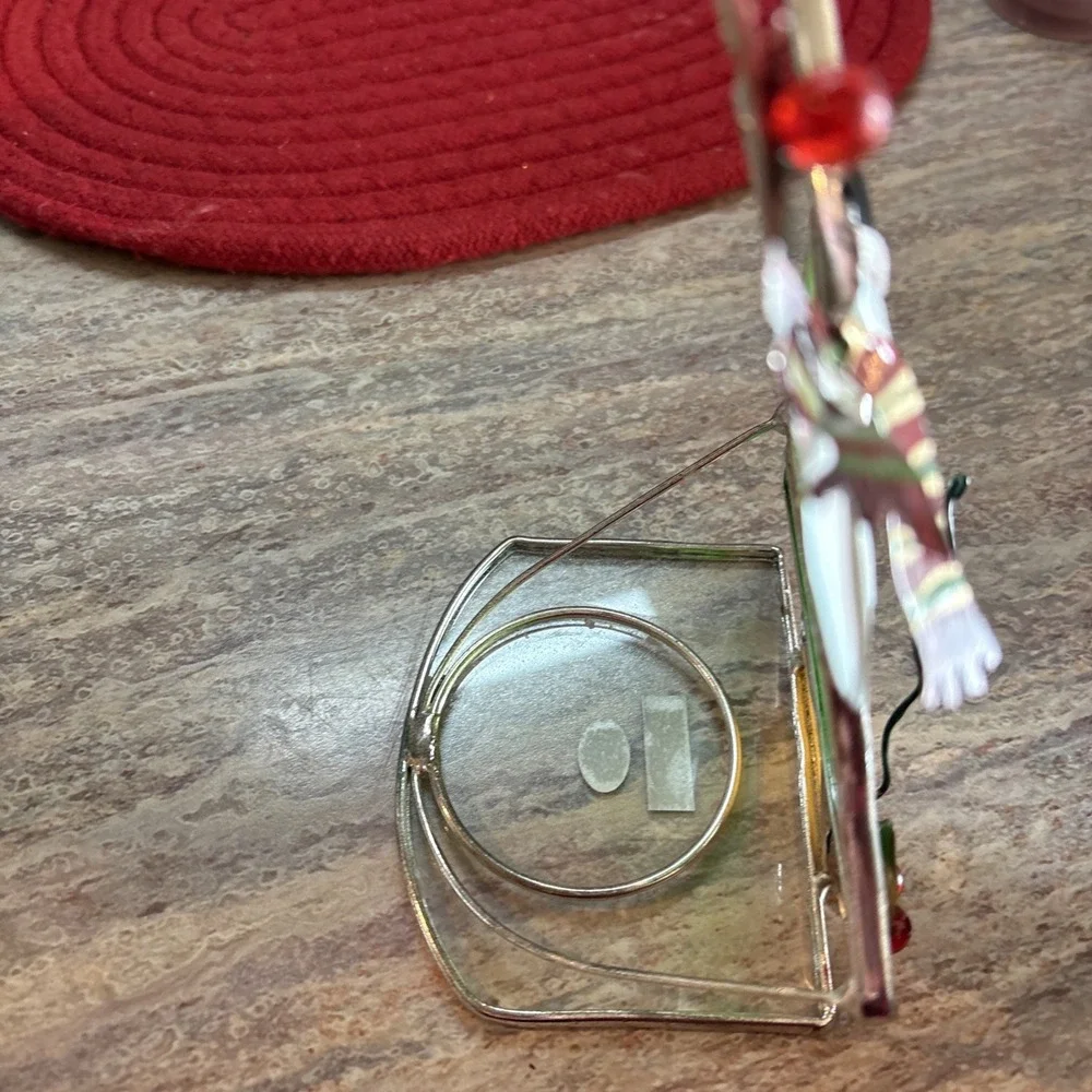Stained Glass Christmas Tree With Candle Holder New In Box